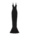 Givenchy Open-back Ruched Crepe Gown In Black