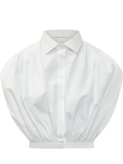 Givenchy Ruching Detail Shirt In White