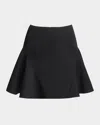 Givenchy Ruffle A-line Mini Skirt In Black