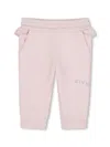 Givenchy Ruffle-detail Track Pants In Pink