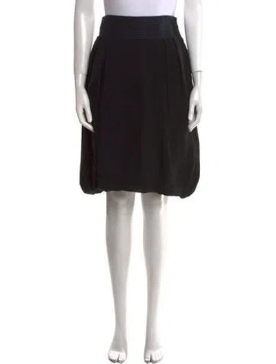 Pre-owned Givenchy Ruffle Embellishment Knee-length Skirt In Black