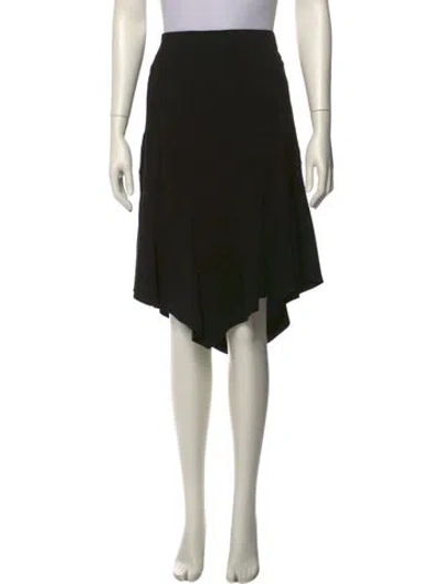Pre-owned Givenchy Ruffle Embellishment Knee-length Skirt In Black