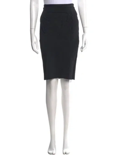 Pre-owned Givenchy Ruffle Embellishment Knee-length Skirt In Blue