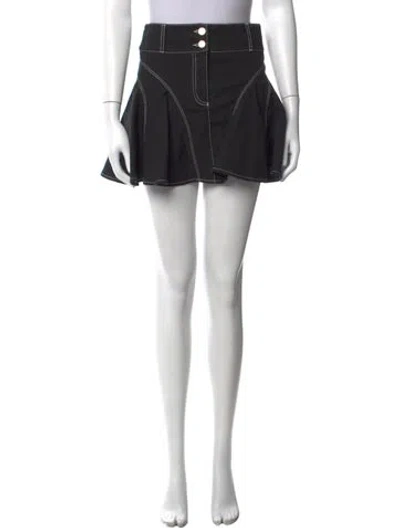 Pre-owned Givenchy Ruffle Embellishment Mini Skirt In Black