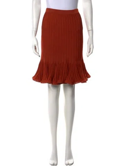 Pre-owned Givenchy Ruffle Embellishment Mini Skirt In Orange