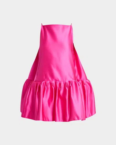 Givenchy Ruffle Silk Sleeveless Mini Dress In Pink