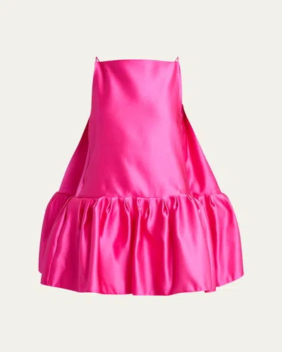 Givenchy Ruffle Silk Sleeveless Mini Dress In Pink
