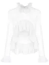 Givenchy Ruffled Asymmetric Blouse In White