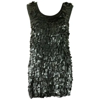 Pre-owned Givenchy Ruffled Black Tank