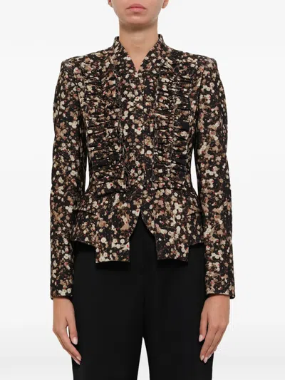 Givenchy Ruffled Blazer In Black