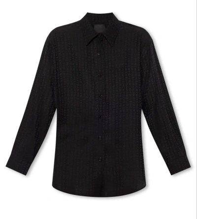 Givenchy Ruffled Buttoned Shirt In Black