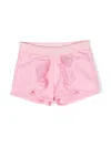 Givenchy Ruffled-detail Track Shorts In Pink