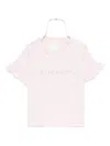 Givenchy Ruffled Logo T-shirt In Pink