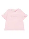 Givenchy Ruffled Logo T-shirt In Pink