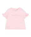 Givenchy Ruffled Logo T-shirt In Pink