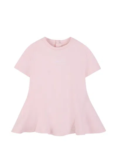 GIVENCHY RUFFLED LOGO-DETAIL COTTON DRESS