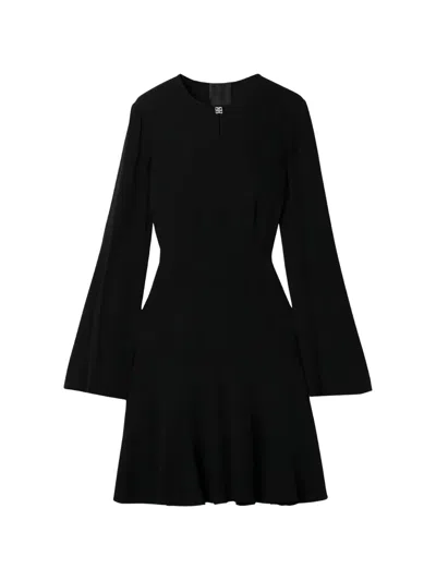 Givenchy Embellished Cutout Crepe Mini Dress In Black