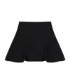 Givenchy Ruffled Mini Skirt In Wool In Black