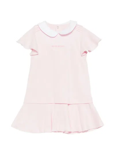 Givenchy Babies' Ruffled Peter Pan-collar Dress Set (set Of Two) In Pink