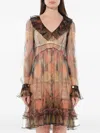 Givenchy Ruffled Sheer Dress In Multi