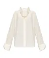 Givenchy Ruffled Silk Blouse In White