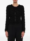 Givenchy Ruffled Silk Jacket In Black