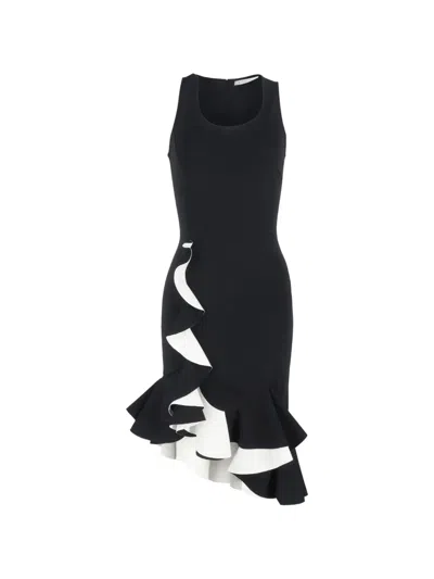 Pre-owned Givenchy Ruffled Sleeveless Dress In Black
