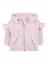 Givenchy Ruffled Zip-up Hoodie In Pink