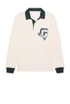 Givenchy College Cotton Long-sleeved Polo Shirt In White & Green
