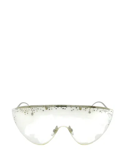 Givenchy Runway Crystal-embellished Sunglasses In Gray