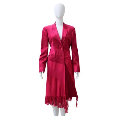 Pre-owned Givenchy Runway Fuchsia Blazer/dress In Red