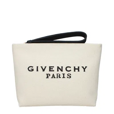 GIVENCHY GIVENCHY WOMEN'S POUCH BEIGE/BLACK FABRIC