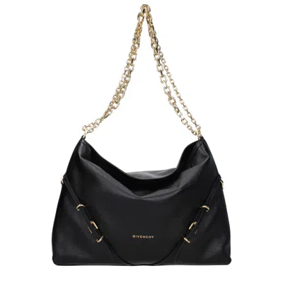 GIVENCHY GIVENCHY WOMEN'S VOYOU SHOULDER BAG BLACK LEATHER