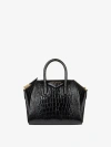 Givenchy Mini Antigona Bag In Crocodile Effect Leather In Multicolor
