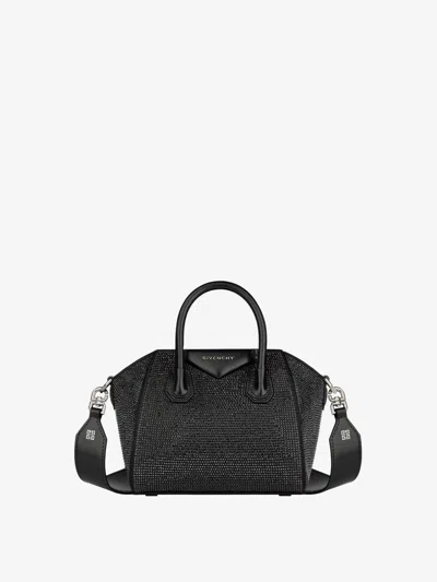 Givenchy Sac Antigona Toy En Satin Avec Strass In Multicolor