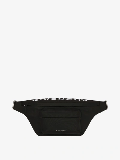 Givenchy Sac Ceinture Essential U En Nylon Brodé  In Black