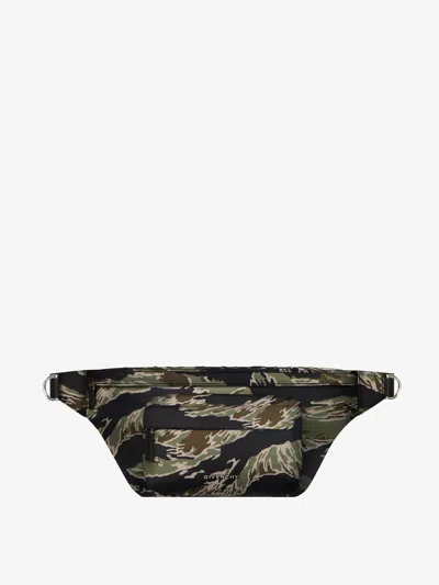 Givenchy Essential U Belt Bag In Nylon With Camo Print In Multicolor