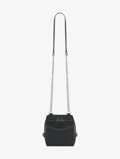 Givenchy Mini Pandora Bag In Grained Leather With Chain In Multicolor