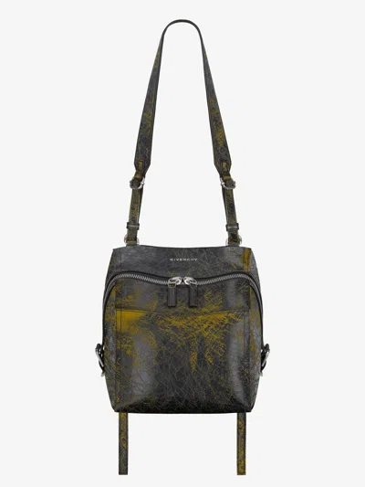 Givenchy Small Pandora Bag In Crackled Leather In Black