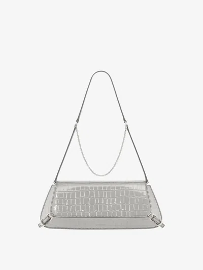 GIVENCHY SAC VOYOU CLUTCH EN CUIR FAÇON CROCODILE 