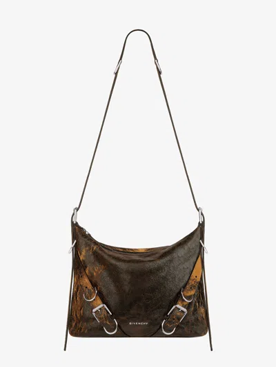 Givenchy Voyou Crossbody Bag In Crackled Leather In Multicolor