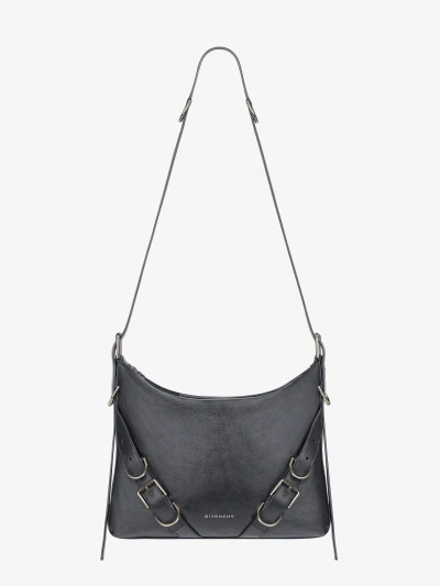 Givenchy Sac Voyou Crossbody En Cuir Grainé In Gray