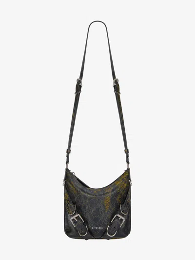 Givenchy Small Voyou Crossbody Bag In Crackled Leather In Multi