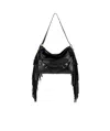 Givenchy Voyou Medium Shoulder Bag In Fringe Leather In Black