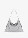 Givenchy Voyou Medium Shoulder Bag In Tumbled Leather In Multicolor