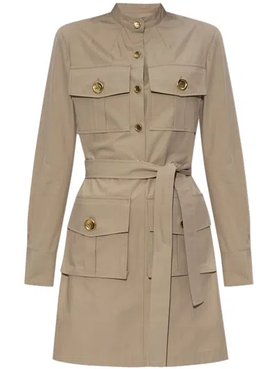 Givenchy Safari Poplin Mini Dress In Brown