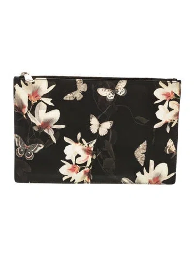 Pre-owned Givenchy Saffiano Leather Clutch In Black