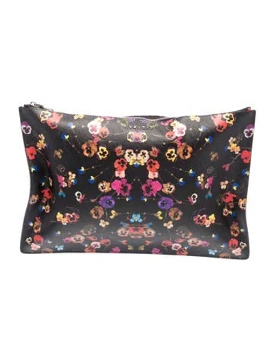 Pre-owned Givenchy Saffiano Leather Clutch In Black