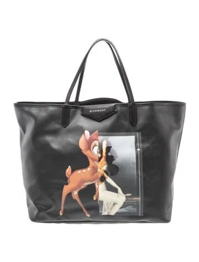 Pre-owned Givenchy Saffiano Leather Tote In Black