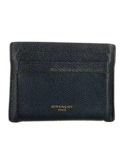 Pre-owned Givenchy Saffiano Leather Wallet In Blue
